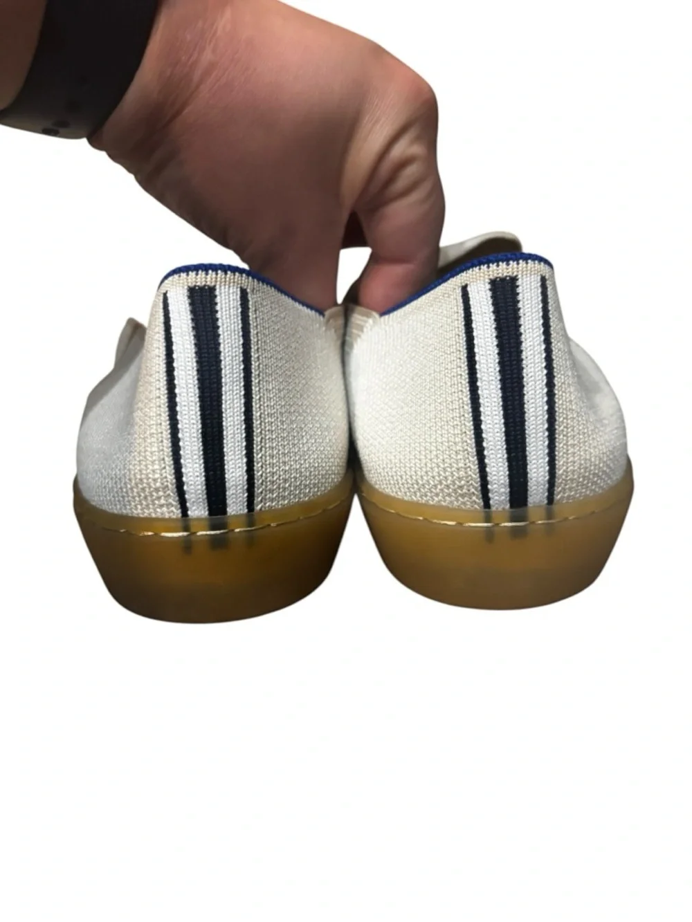 ROTHY'S The Original Slip On Sneaker White/Ivory size 9.5 Loafers Athleisure